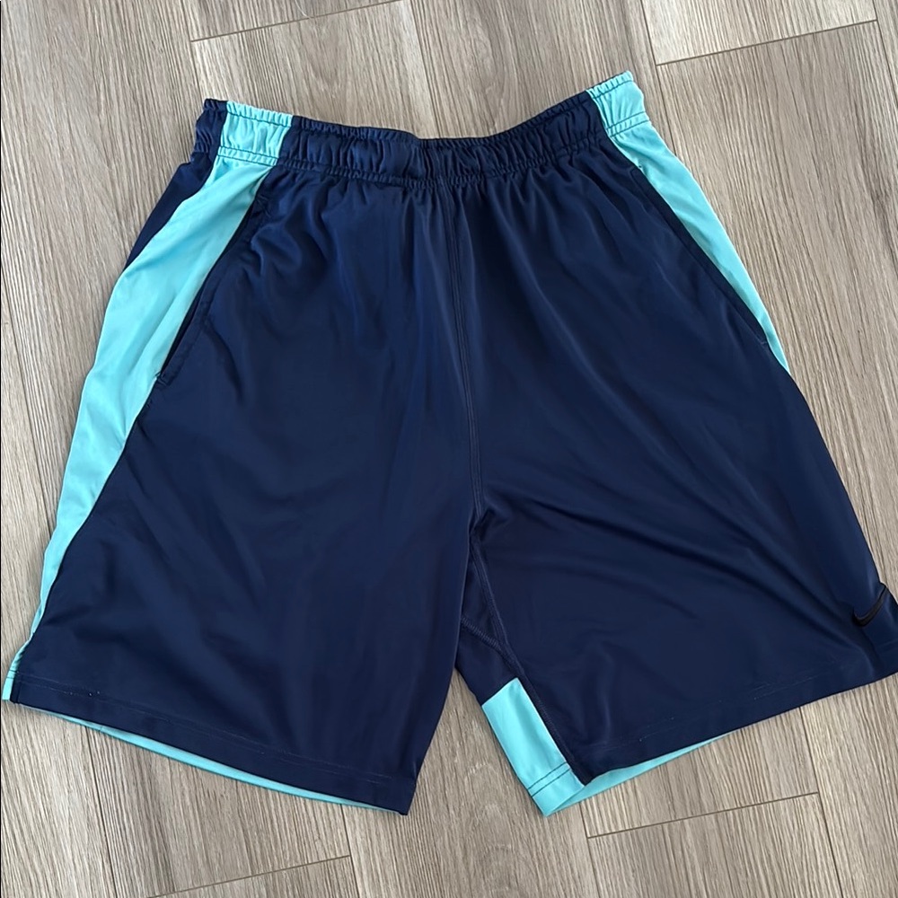 Nike Blue Athletic Shorts Dynamic Design